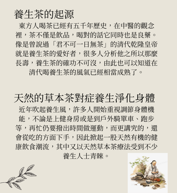 茗玥堂養生茶起源	